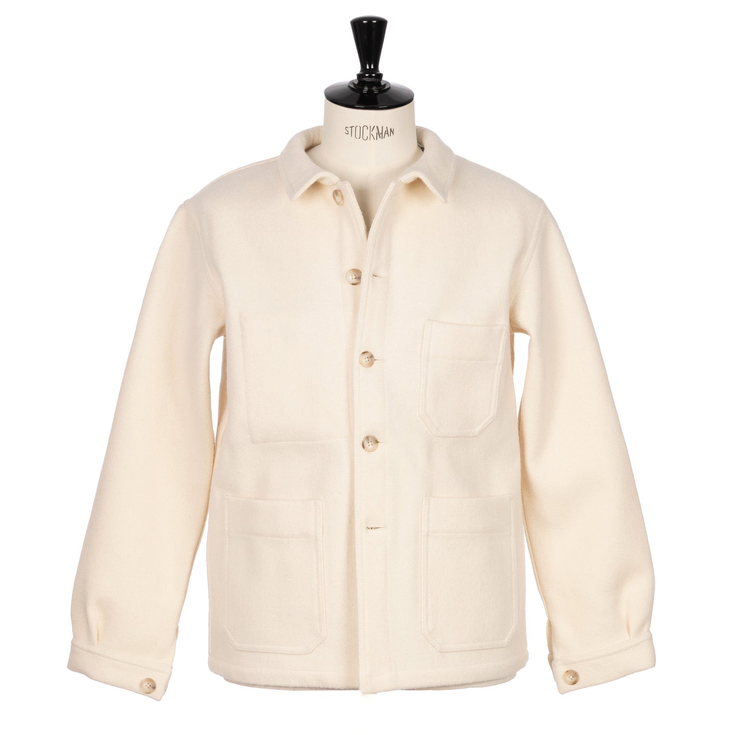 Fox Brothers x MJ: Worker Jacket "The White Fox Utility" made from pure Wool